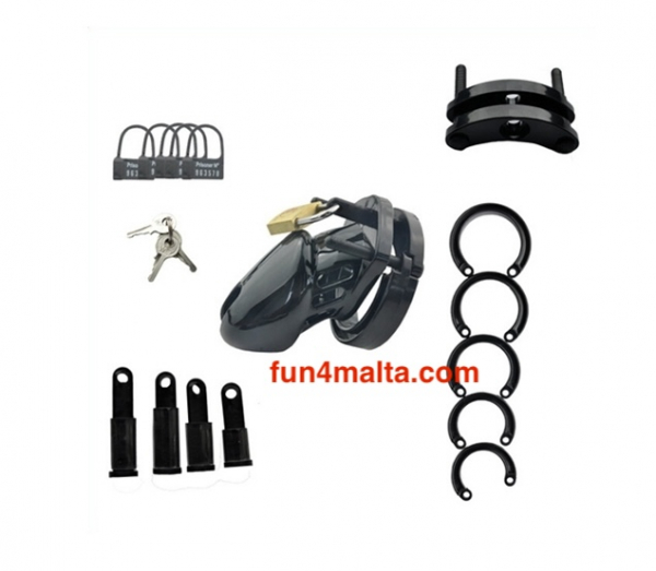 fun4malta CHSB600-small Chastity Cage, black. - Price Cut -